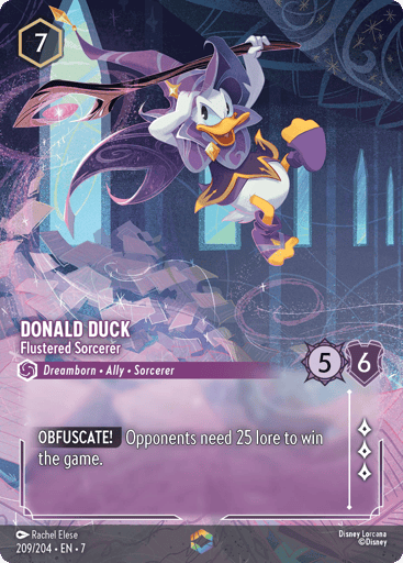 Donald Duck - Flustered Sorcerer (Enchanted) 209/204 card from Archazia's Island
