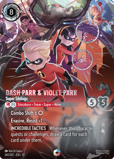 Dash Parr & Violet Parr - Super Siblings (Enchanted) 241/204 card from Attack of the Vine!