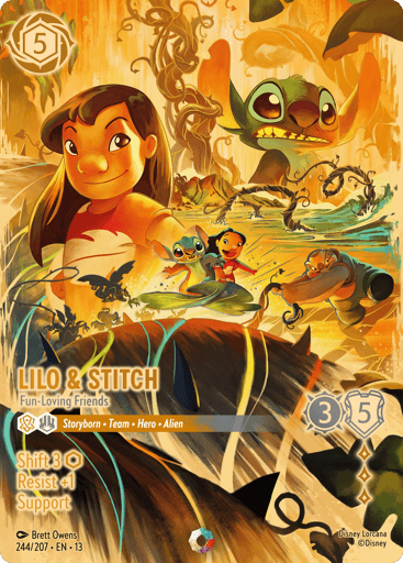 Lilo & Stitch - Fun-Loving Friends (Iconic) 244/204 card from Attack of the Vine!