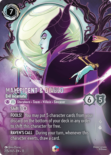 Maleficent & Diablo - Evil Incarnate (Enchanted) 235/204 card from Attack of the Vine!