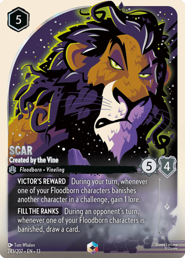 Scar - Created by the Vine (Enchanted) 243/204 card from Attack of the Vine!