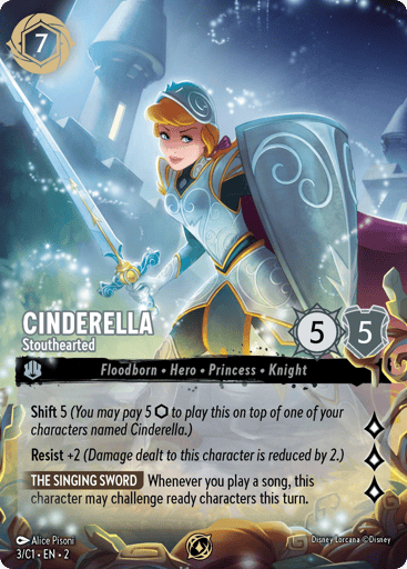 Cinderella - Stouthearted 3 card from Disney Lorcana Promo Cards
