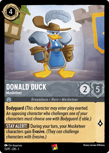 Donald Duck - Musketeer 13 card from Disney Lorcana Promo Cards