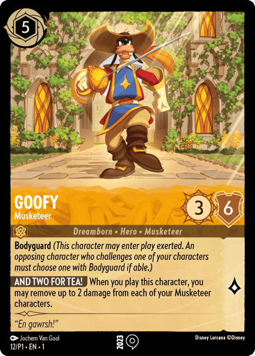 Goofy - Musketeer 12 card from Disney Lorcana Promo Cards