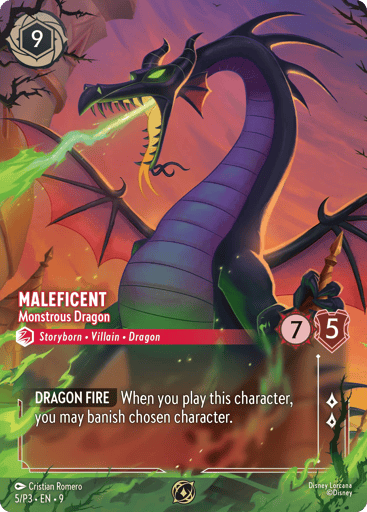 Maleficent - Monstrous Dragon (Store Championship) 5 card from Disney Lorcana Promo Cards