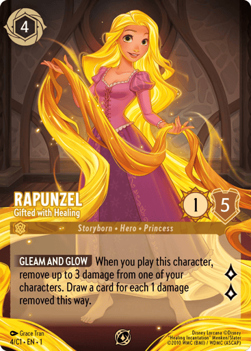 Rapunzel - Gifted with Healing 4 card from Disney Lorcana Promo Cards