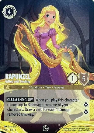 Rapunzel - Gifted with Healing 4 card from Disney Lorcana Promo Cards