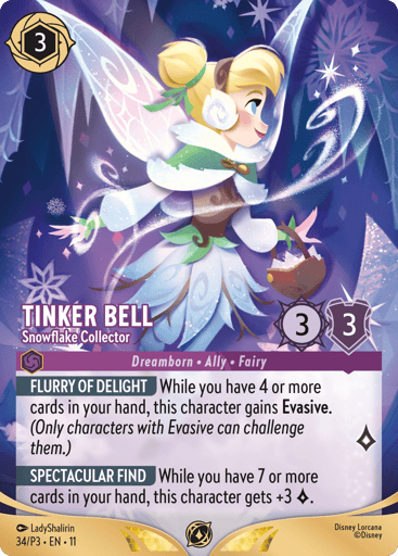 Tinker Bell - Snowflake Collector (Store Championship) 34 card from Disney Lorcana Promo Cards