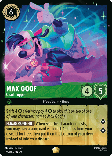Max Goof - Chart Topper 77/204 card from Fabled