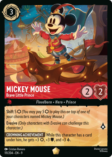 Mickey Mouse - Brave Little Prince 111/204 card from Fabled