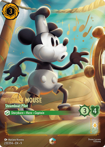 Mickey Mouse - Steamboat Pilot (Enchanted) 231/204 card from Fabled