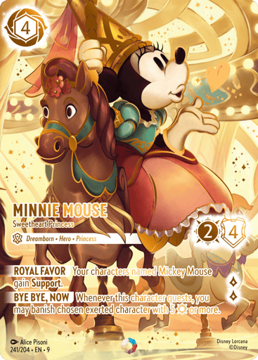 Minnie Mouse - Sweetheart Princess (Iconic) 241/204 card from Fabled