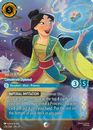 Mulan - Considerate Diplomat (Enchanted) 235/204 card from Fabled