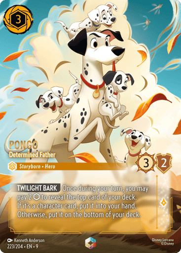 Pongo - Determined Father (Enchanted) 223/204 card from Fabled