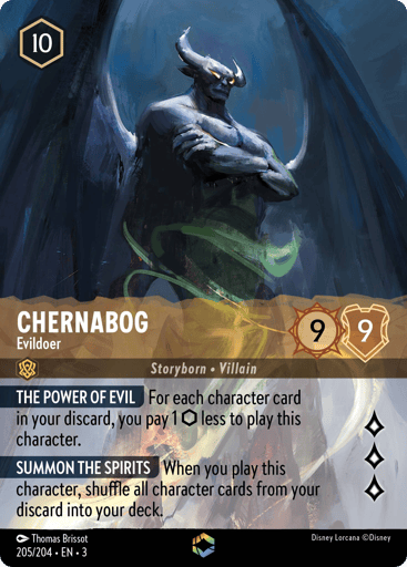Chernabog - Evildoer (Enchanted) 205/204 card from Into the Inklands