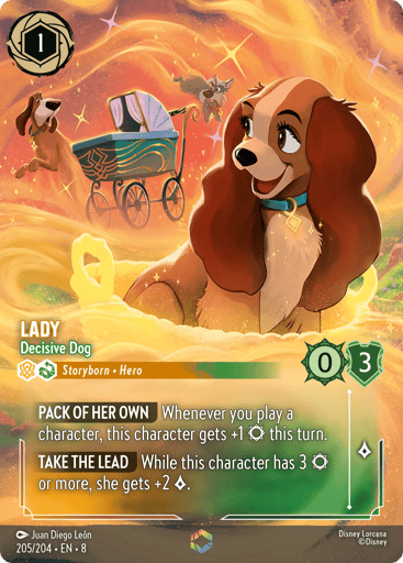 Lady - Decisive Dog (Enchanted) 205/204 card from Reign of Jafar