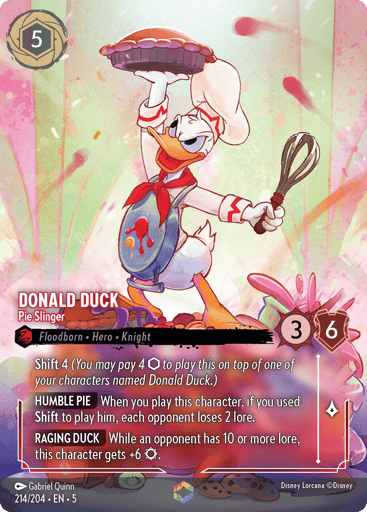 Donald Duck - Pie Slinger (Enchanted) 214/204 card from Shimmering Skies