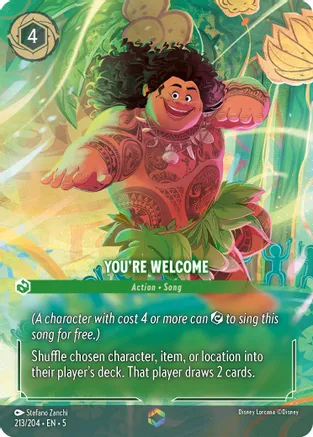 You're Welcome (Enchanted) 213/204 card from Shimmering Skies