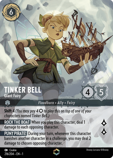 Tinker Bell - Giant Fairy (Enchanted) 216/204 card from The First Chapter