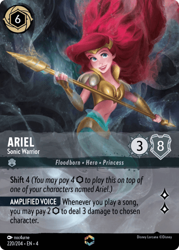 Ariel - Sonic Warrior (Enchanted) 220/204 card from Ursula's Return