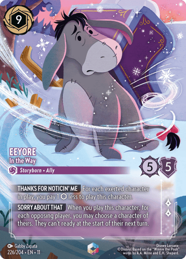 Eeyore - In the Way (Enchanted) 226/204 card from Winterspell