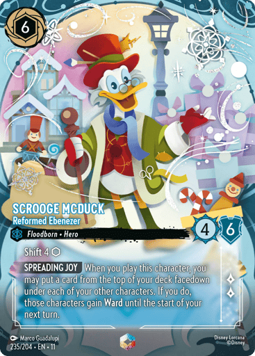 Scrooge McDuck - Reformed Ebenezer (Enchanted) 235/204 card from Winterspell