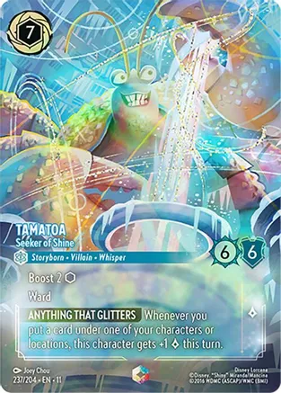 Tamatoa - Seeker of Shine (Enchanted) 237/204 card from Winterspell