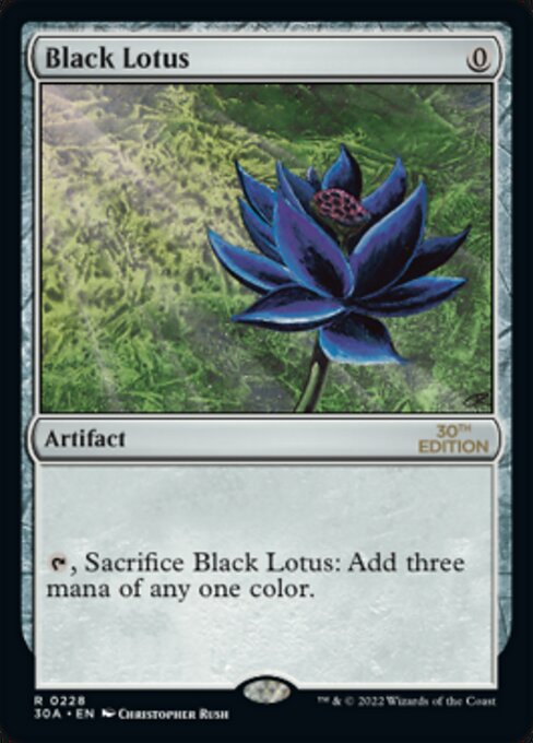 Black Lotus 228 card from 30th Anniversary Edition