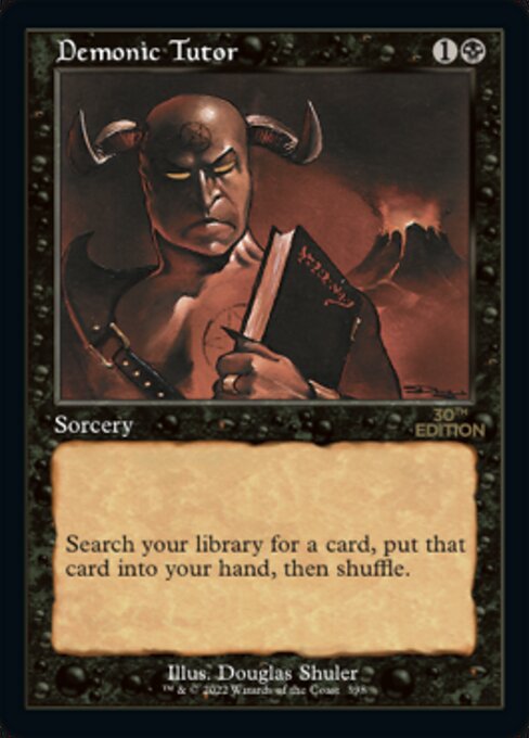 Demonic Tutor (Retro Frame) 398 card from 30th Anniversary Edition