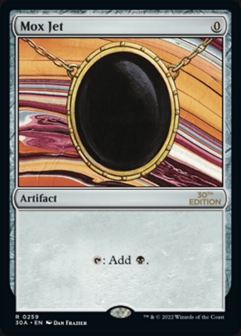 Mox Jet 259 card from 30th Anniversary Edition