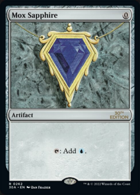 Mox Sapphire 262 card from 30th Anniversary Edition