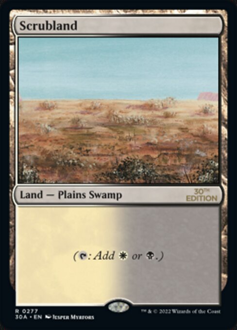 Scrubland 277 card from 30th Anniversary Edition