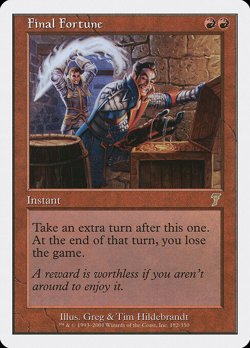 Final Fortune 182 card from 7th Edition