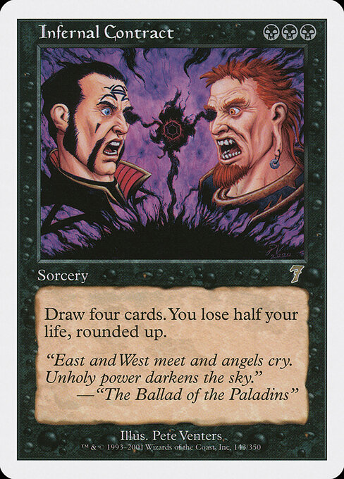 Infernal Contract 143 card from 7th Edition