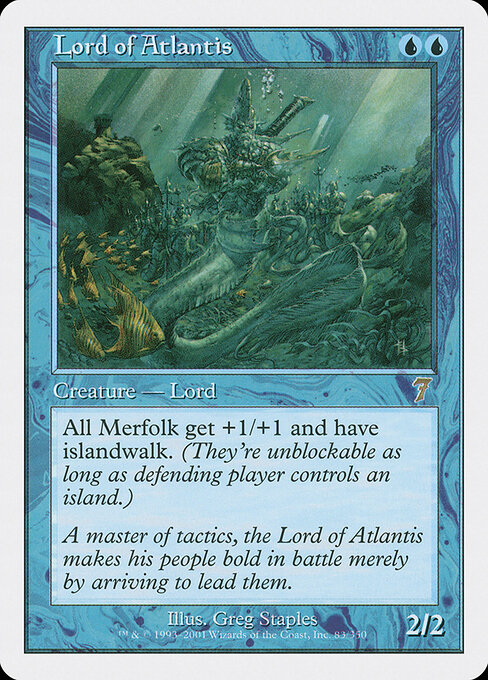 Lord of Atlantis 83 card from 7th Edition