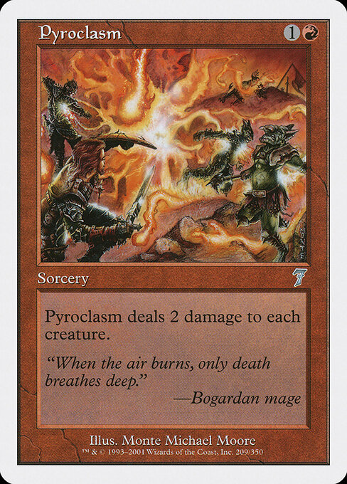 Pyroclasm 209 card from 7th Edition