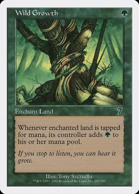 Wild Growth 282 card from 7th Edition
