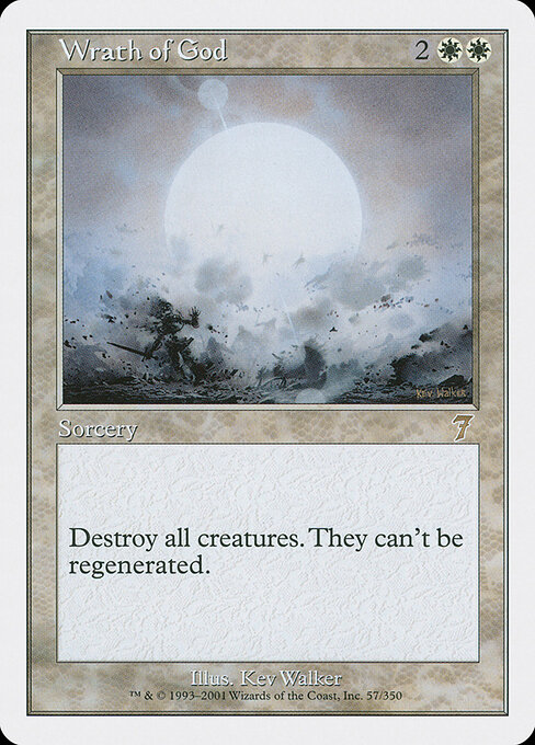 Wrath of God 57 card from 7th Edition