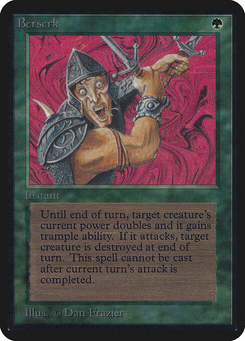 Berserk card from Alpha Edition