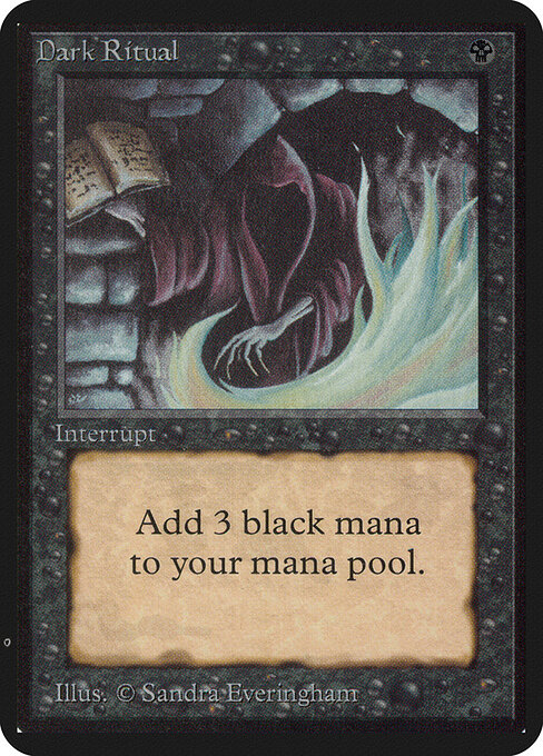 Dark Ritual card from Alpha Edition