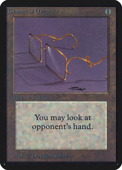 Glasses of Urza card from Alpha Edition