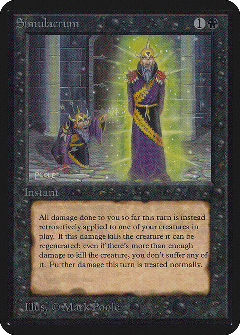 Simulacrum card from Alpha Edition
