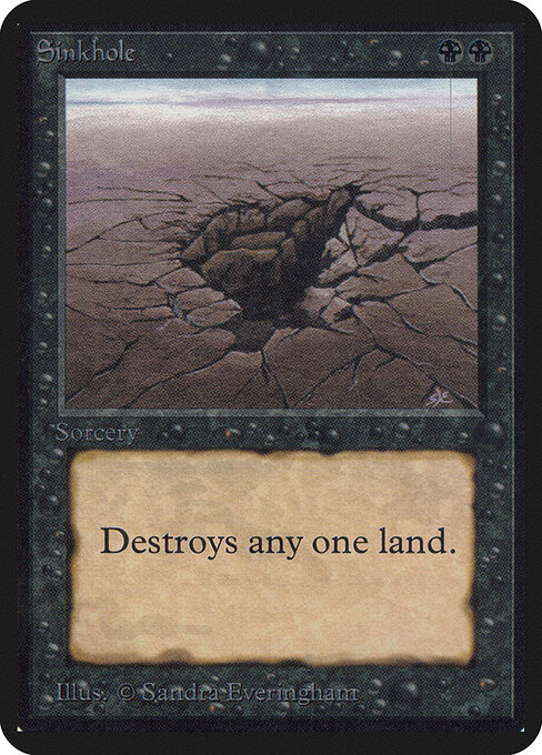 Sinkhole card from Alpha Edition