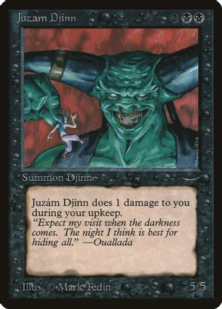 Juzam Djinn card from Arabian Nights