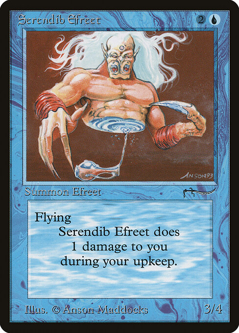 Serendib Efreet card from Arabian Nights