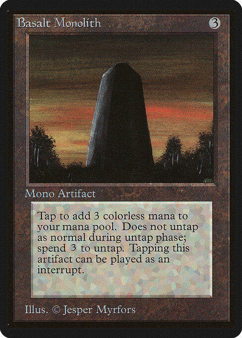 Basalt Monolith card from Beta Edition