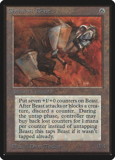 Clockwork Beast card from Beta Edition