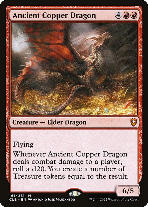 Ancient Copper Dragon 161 card from Commander Legends: Battle for Baldur's Gate