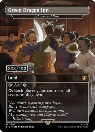 Green Dragon Inn - Homeward Path (Serial Numbered) 395 card from Commander: The Lord of the Rings: Tales of Middle-earth