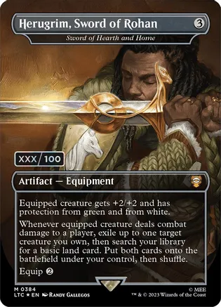 Herugrim, Sword of Rohan - Sword of Hearth and Home (Serial Numbered) 384 card from Commander: The Lord of the Rings: Tales of Middle-earth
